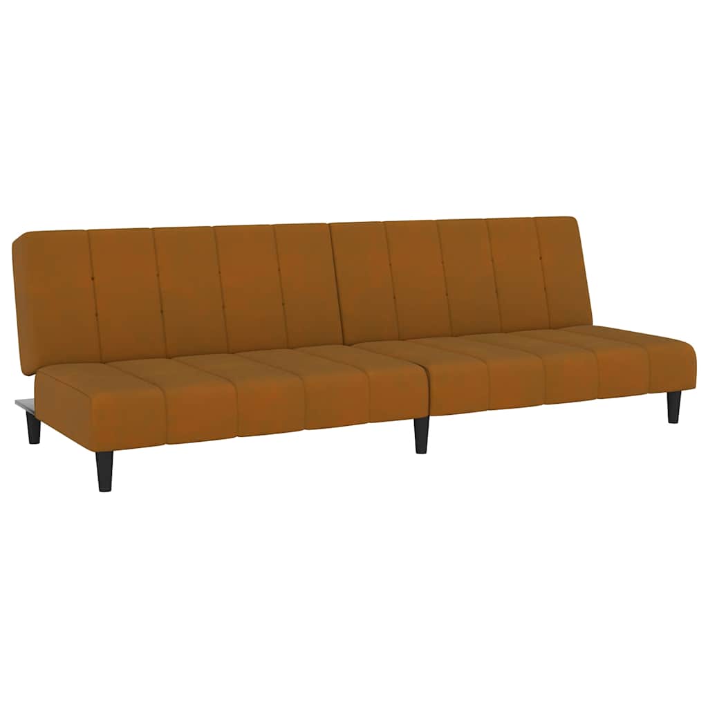 Thumbnail - vidaXL Schlafsofa 2-Sitzer Braun Samt