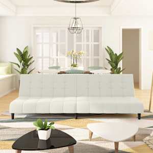 Kavč dvosed z ležiščem krem žamet