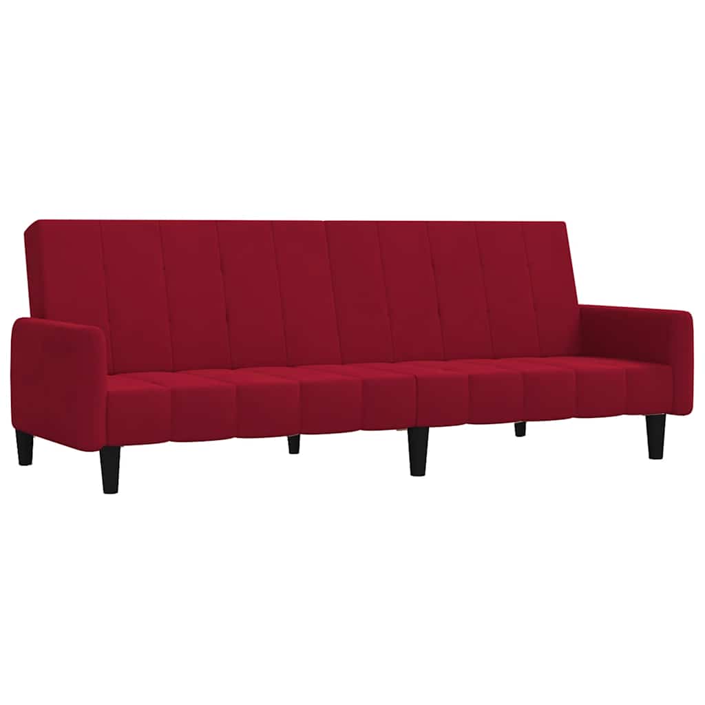 Thumbnail - vidaXL Schlafsofa 2-Sitzer Weinrot Samt