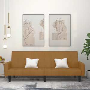 Kavč dvosed z ležiščem rjav žamet