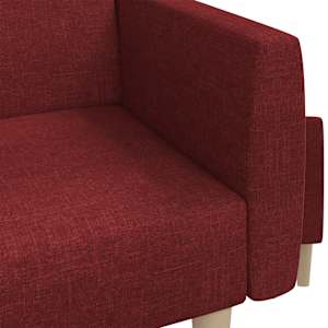 2místná rozkládací pohovka vínová textil - obrázek 9