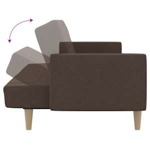 2místná rozkládací pohovka taupe textil - obrázek 7