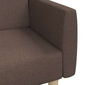 2místná rozkládací pohovka taupe textil - obrázek 9