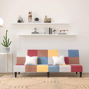 2místná rozkládací pohovka textil - obrázek 1