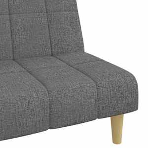 2místná rozkládací pohovka světle šedá textil - obrázek 9