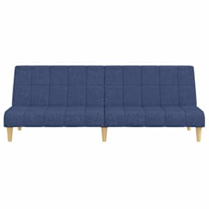 2místná rozkládací pohovka modrá textil - obrázek 5