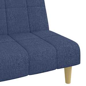 2místná rozkládací pohovka modrá textil - obrázek 9