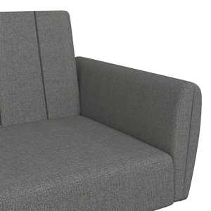 2místná rozkládací pohovka světle šedá textil - obrázek 9