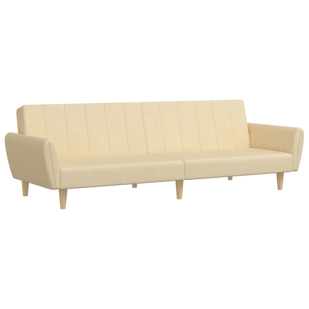 Thumbnail - vidaXL Schlafsofa 2-Sitzer Creme Stoff