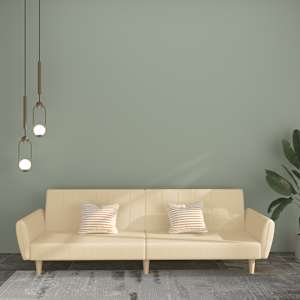 Kavč dvosed z ležiščem krem blago