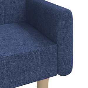 2místná rozkládací pohovka modrá textil - obrázek 9