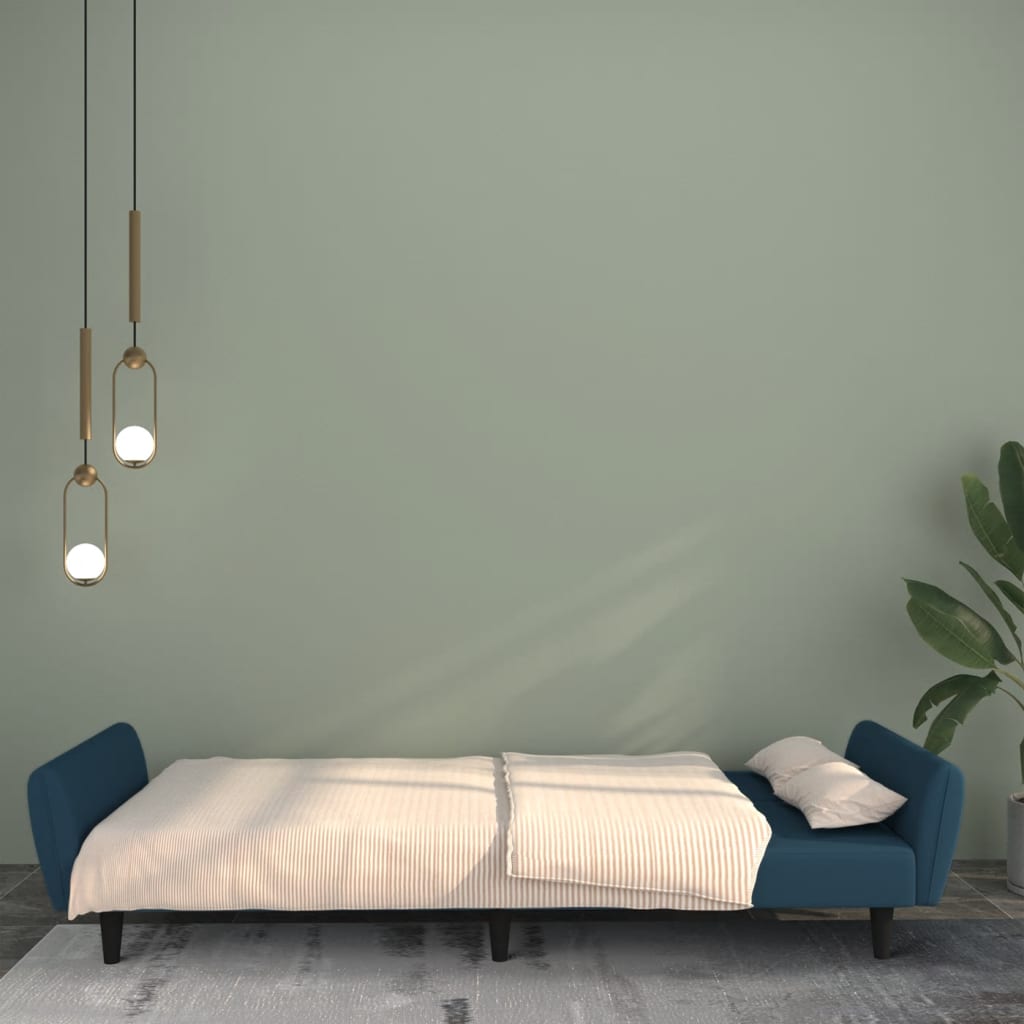 Thumbnail - vidaXL Schlafsofa 2-Sitzer Blau Samt