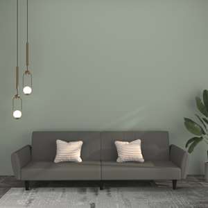 Kavč dvosed z ležiščem temno siv žamet