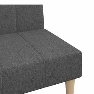 2místná rozkládací pohovka tmavě šedá textil - obrázek 9