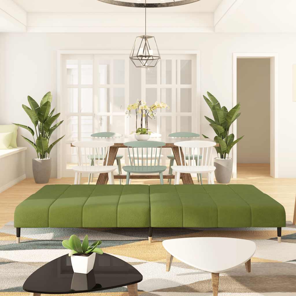 Thumbnail - vidaXL Schlafsofa 2-Sitzer Hellgrün Samt