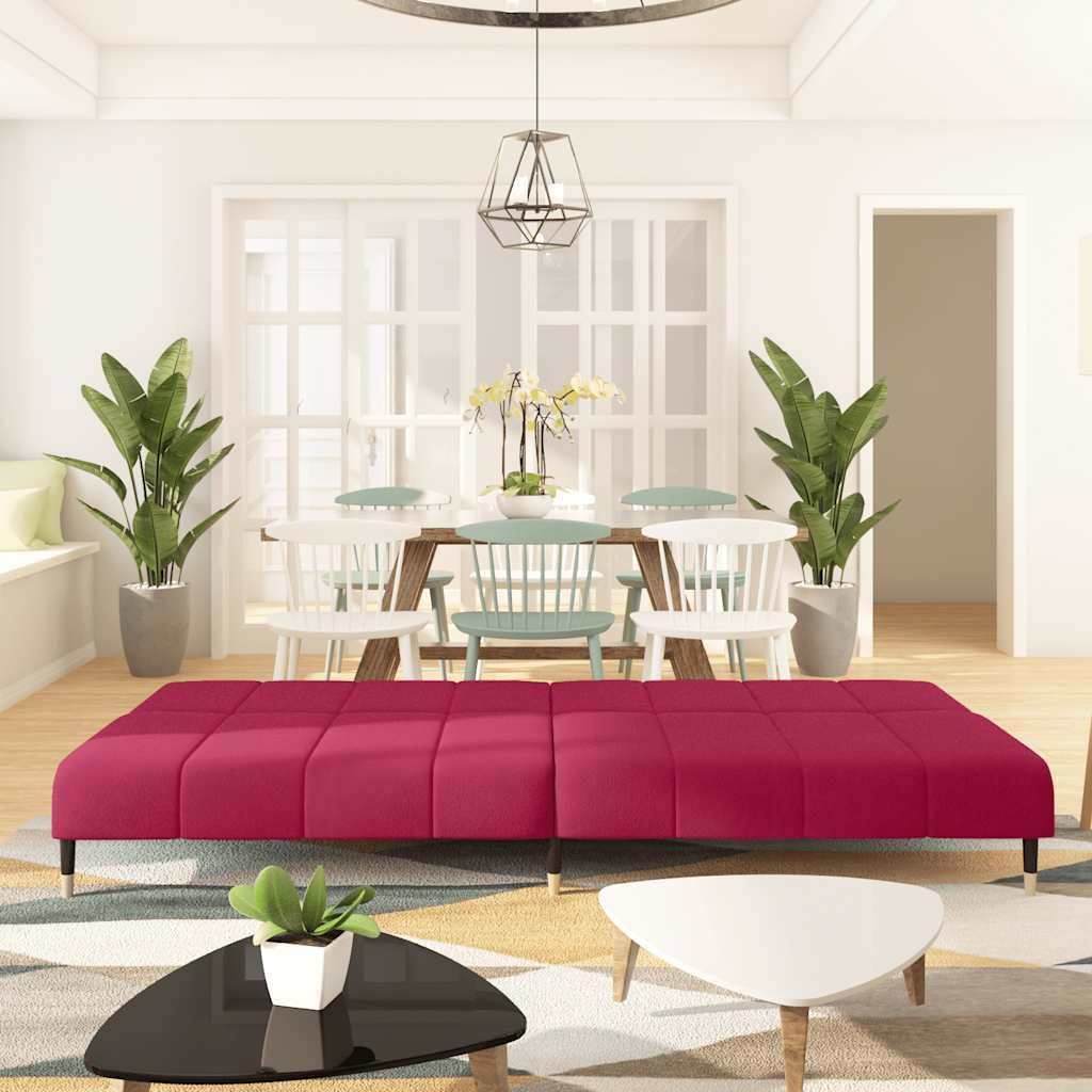 Thumbnail - vidaXL Schlafsofa 2-Sitzer Weinrot Samt