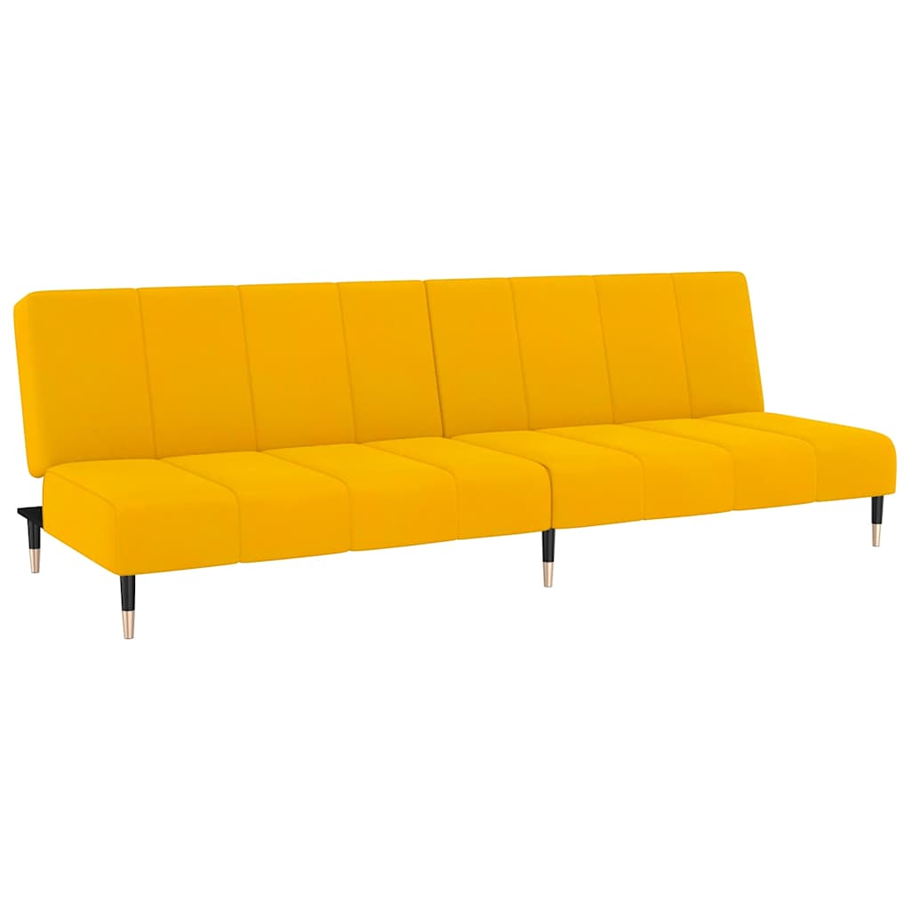Thumbnail - vidaXL Schlafsofa 2-Sitzer Gelb Samt