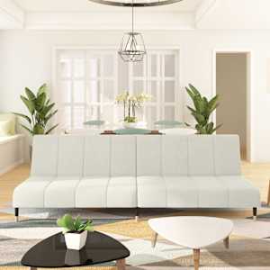 Kavč dvosed z ležiščem krem žamet