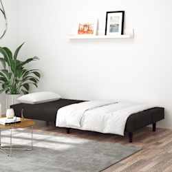 vidaXL Sof&aacute;-cama de 2 lugares veludo preto
