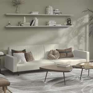 Kavč dvosed z ležiščem krem žamet