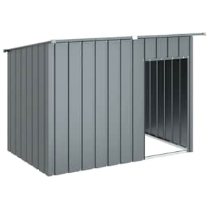 vidaXL koerakuut katusega, antratsiithall, 153 x 91 x 110 cm, teras