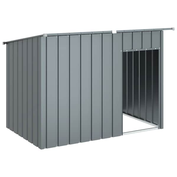 vidaXL koerakuut katusega, antratsiithall, 153 x 91 x 110 cm, teras
