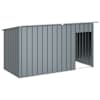 vidaXL koerakuut katusega, antratsiithall, 196 x 91 x 110 cm, teras