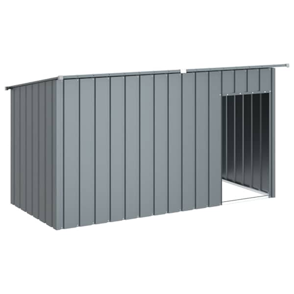 vidaXL koerakuut katusega, antratsiithall, 196 x 91 x 110 cm, teras