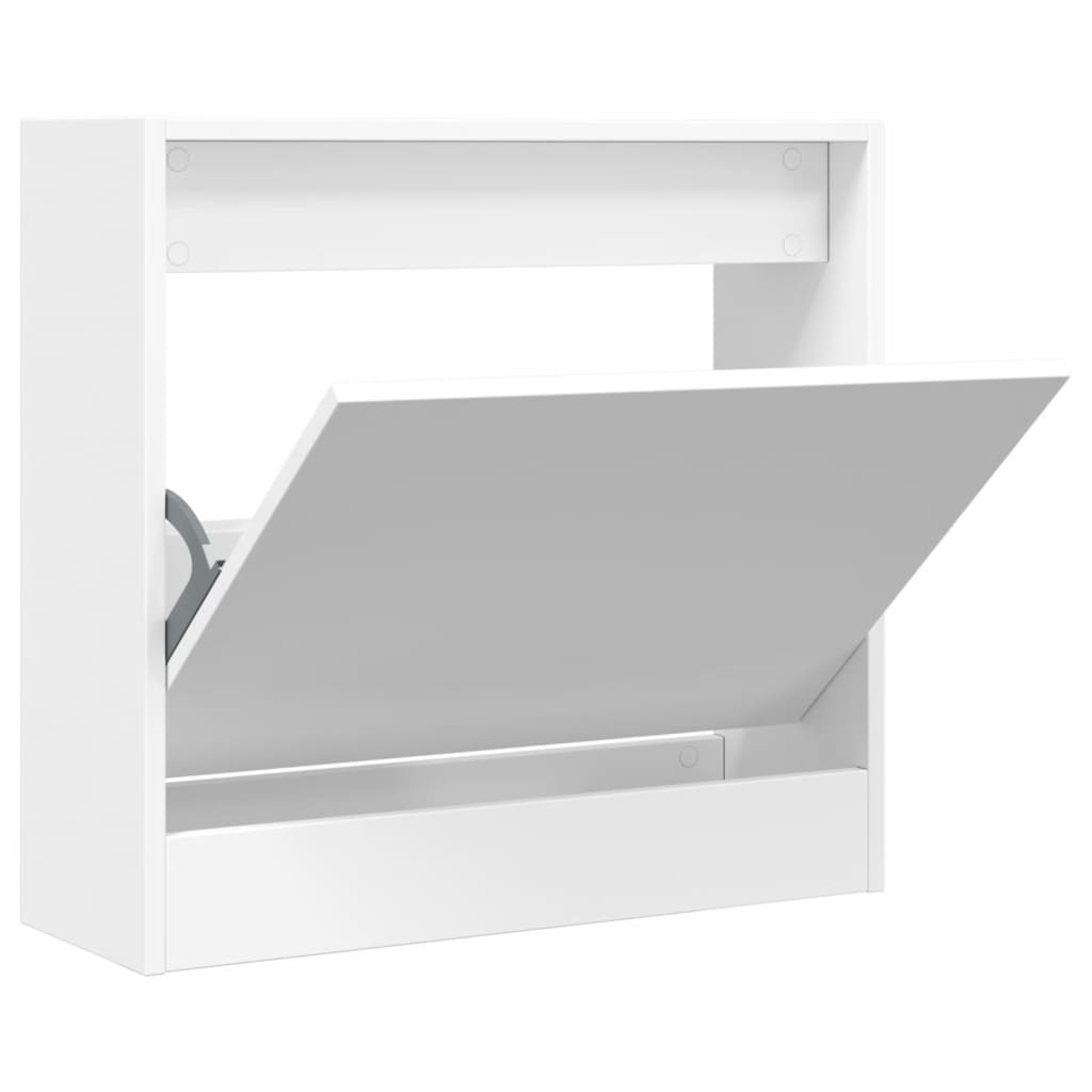 vidaXL Botník bílý 60 x 21 x 57 cm kompozitní dřevo