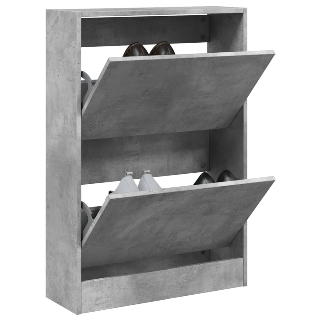 vidaXL Pantofar, gri beton, 60x21x87,5 cm, lemn compozit