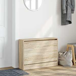 vidaXL Armoire &agrave; chaussures ch&ecirc;ne sonoma 80x21x57 cm bois d'ing&eacute;nierie