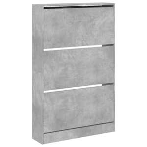 Botník betonově šedý 80 x 21 x 125,5 cm kompozitní dřevo - obrázek 4
