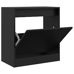 vidaXL jalatsikapp, must, 60 x 34 x 63,5 cm, tehispuit