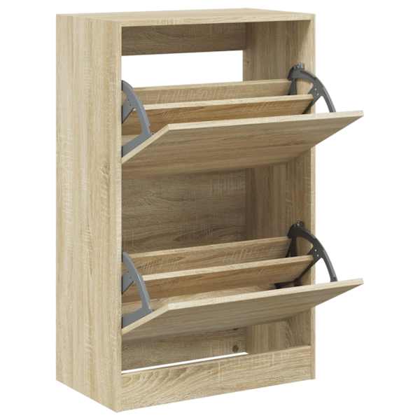 vidaXL jalatsikapp, Sonoma tamm, 60 x 34 x 96,5 cm, tehispuit