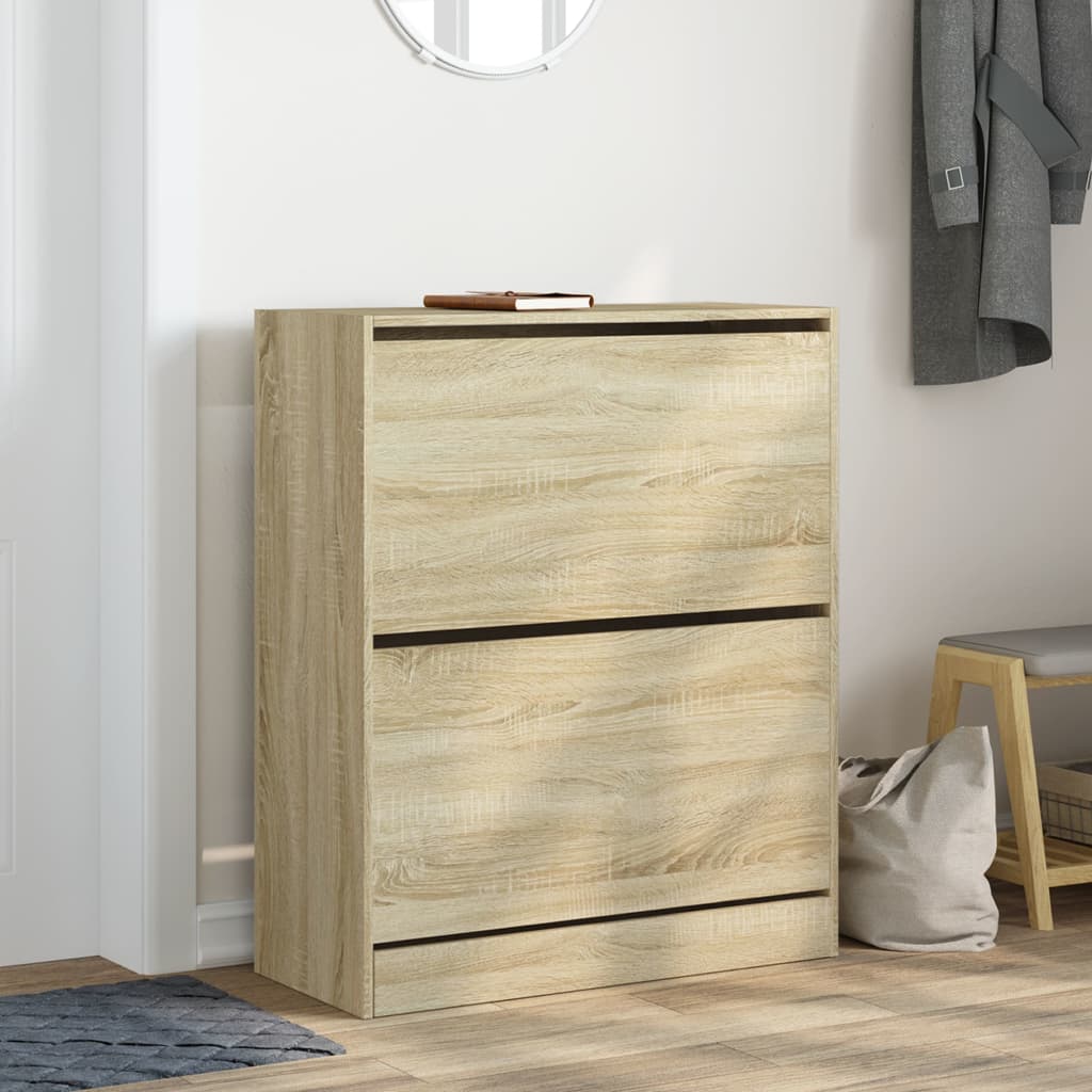 vidaXL Botník dub sonoma 80x34x96,5 cm kompozitné drevo