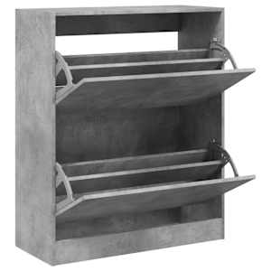 Botník betonově šedý 80 x 34 x 96,5 cm kompozitní dřevo - obrázek 2