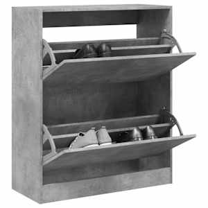Botník betonově šedý 80 x 34 x 96,5 cm kompozitní dřevo - obrázek 1