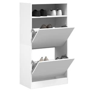 Botník bílý 60 x 34 x 116 cm kompozitní dřevo