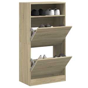 Botník dub sonoma 60 x 34 x 116 cm kompozitní dřevo - obrázek 1