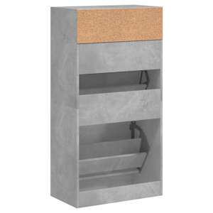 Botník betonově šedý 60 x 34 x 116 cm kompozitní dřevo - obrázek 7