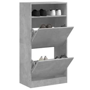 Botník betonově šedý 60 x 34 x 116 cm kompozitní dřevo - obrázek 1