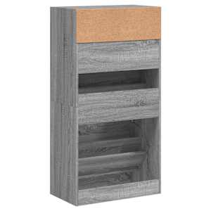 Botník šedý sonoma 60 x 34 x 116 cm kompozitní dřevo - obrázek 7