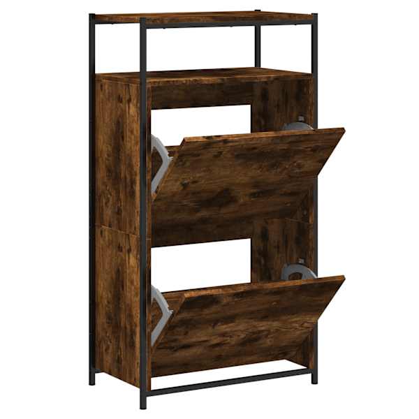 vidaXL jalatsikapp, suitsutatud tamm, 60 x 34 x 112 cm, tehispuit