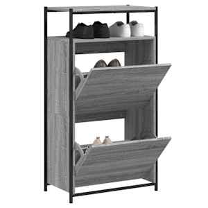 Botník šedý sonoma 60 x 34 x 112 cm kompozitní dřevo - obrázek 1