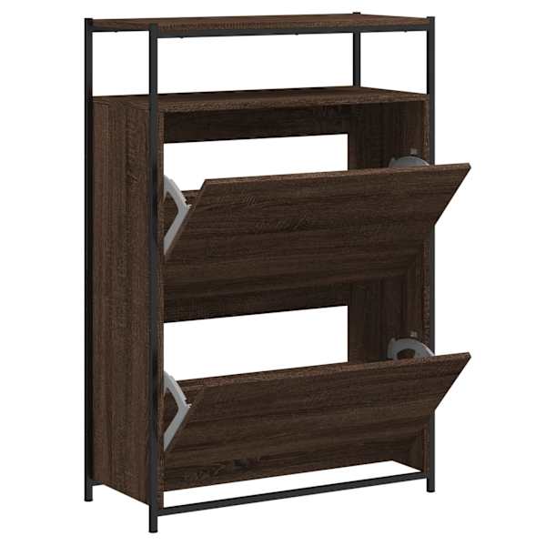 vidaXL jalatsikapp, pruun tamm, 75 x 34 x 112 cm, tehispuit