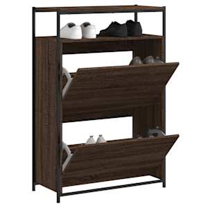 Botník hnědý dub 75 x 34 x 112 cm kompozitní dřevo - obrázek 1