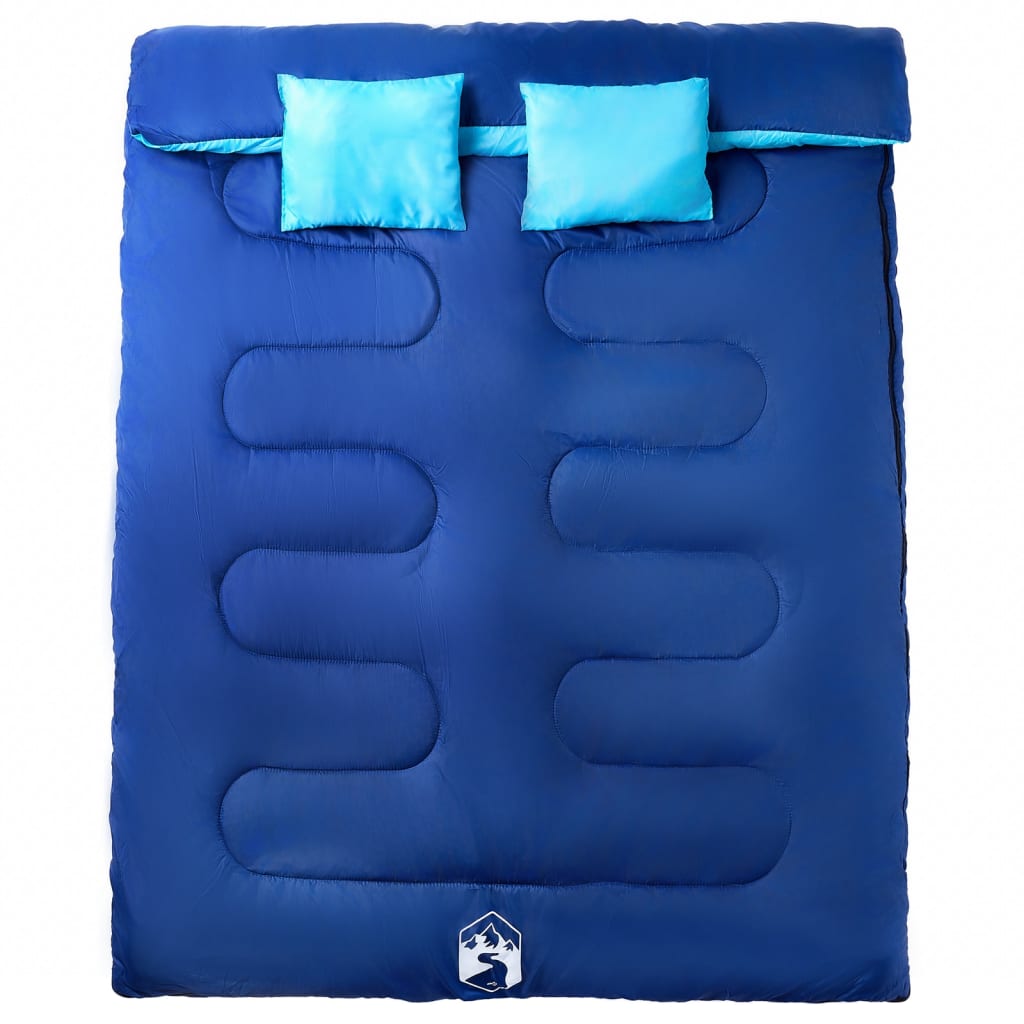 vidaXL Sac de dormit dublu cu perne de camping, adulți, 3-4 anotimpuri
