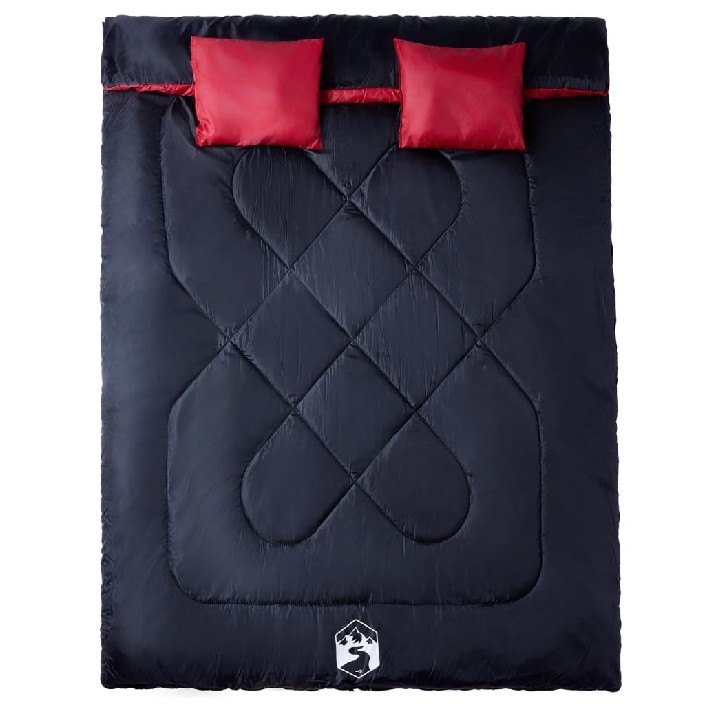 vidaXL Sac de dormit dublu cu perne de camping, adulți, 3-4 anotimpuri