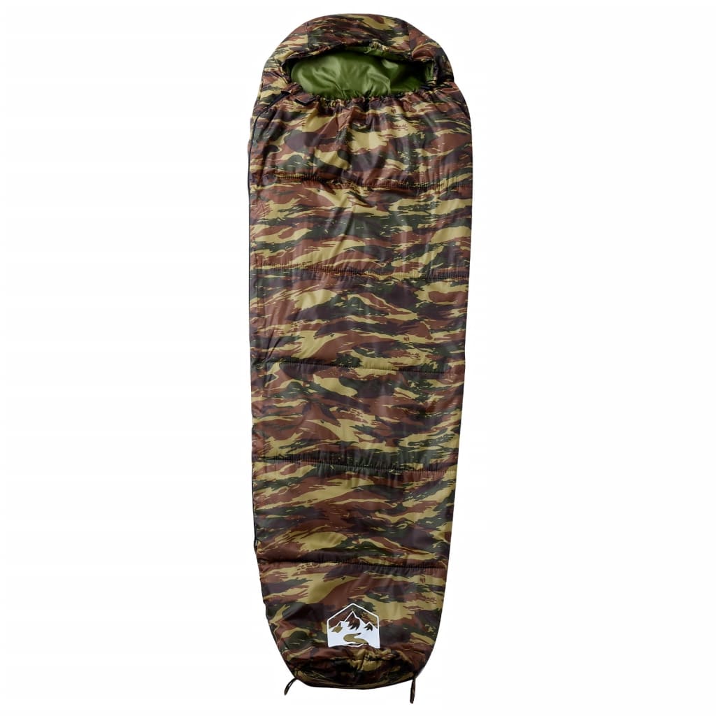 vidaXL Sac de dormit tip mumie pentru adulți de camping, 3 anotimpuri