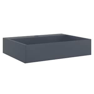 Umyvadlo 50x38x11 cm minerální/mramorový kompozit antracitové - obrázek 2